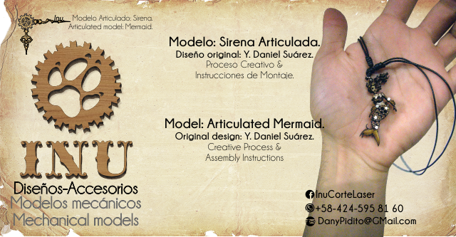 Cover Steemit Mermaid - Laser Cut Models Mdf (640x333), Png Download
