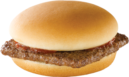 Kids' Hamburger - Plain Hamburger With Ketchup (444x329), Png Download