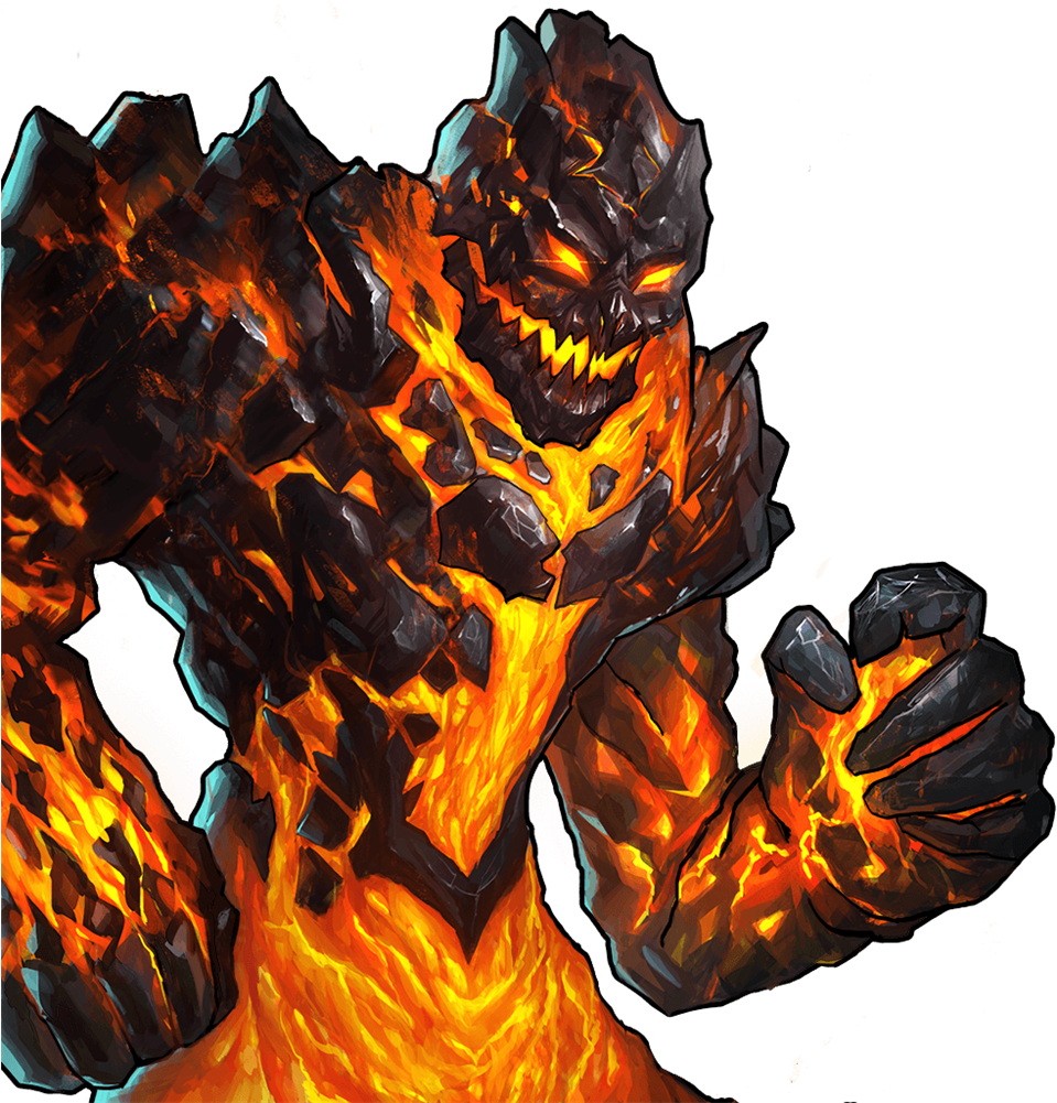 Lava Elemental - Gems Of War Lava Elemental (1000x1000), Png Download