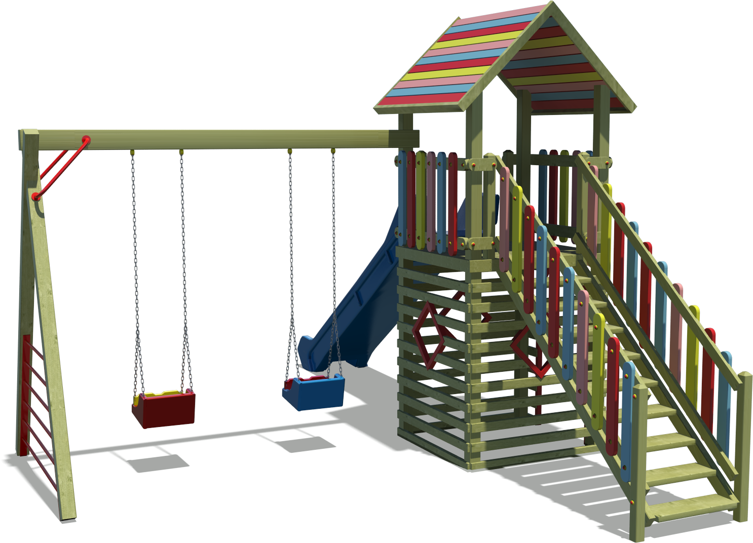 Wholesale ''watercolor'' Wooden Outdoor Pla, High Quality, - Playground Slide (1920x1080), Png Download