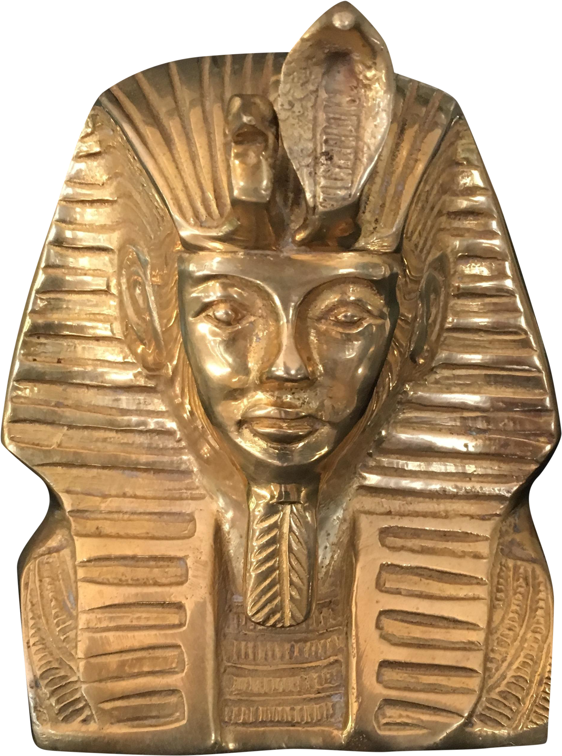 Vintage Solid Brass Egyptian Bust Of King Tut On Chairish (2864x2865), Png Download