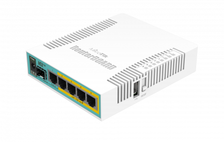 Mikrotik Rb960pgs - Hex Poe - Mikrotik Routerboard Hex Poe Rb960pgs 5 Port Gigabit (450x286), Png Download