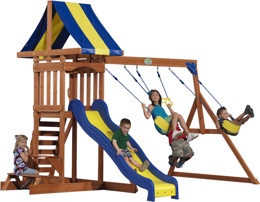 Providence All Cedar Swingset (1200x680), Png Download