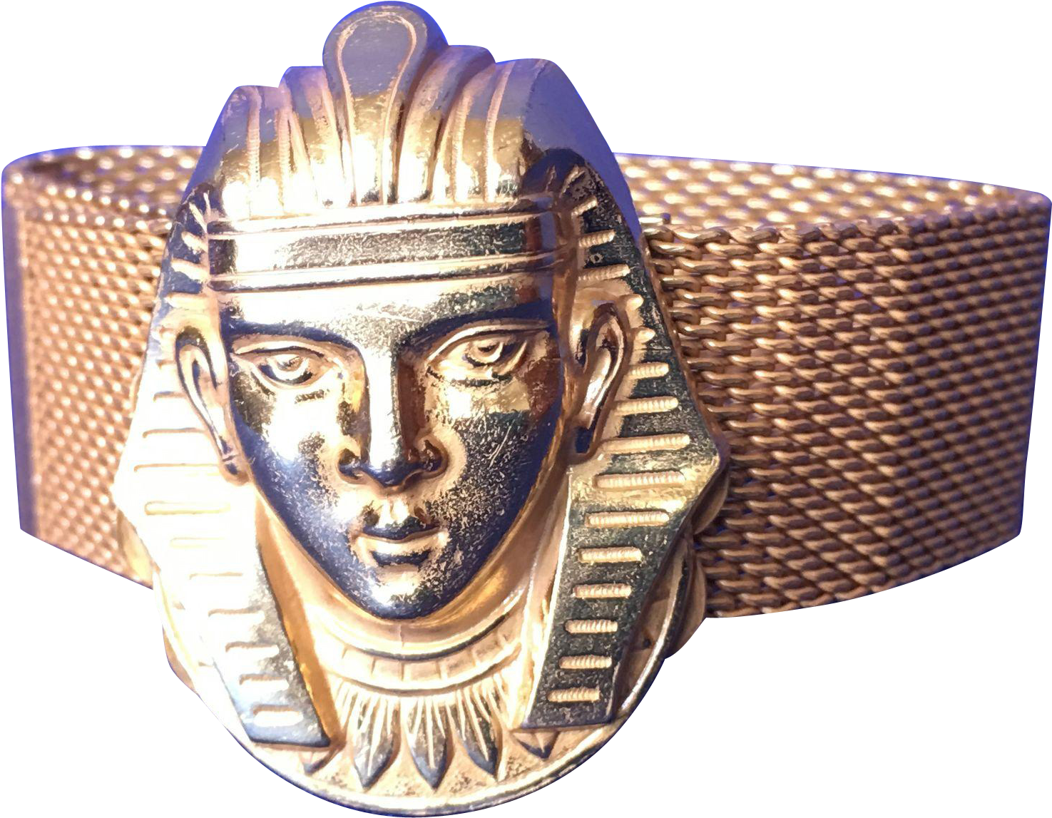 Miriam Haskell Egyptian Revival King Tut Bracelet - Mask (1474x1474), Png Download