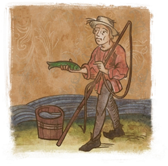 Craft Fisherman - Cartoon (350x350), Png Download