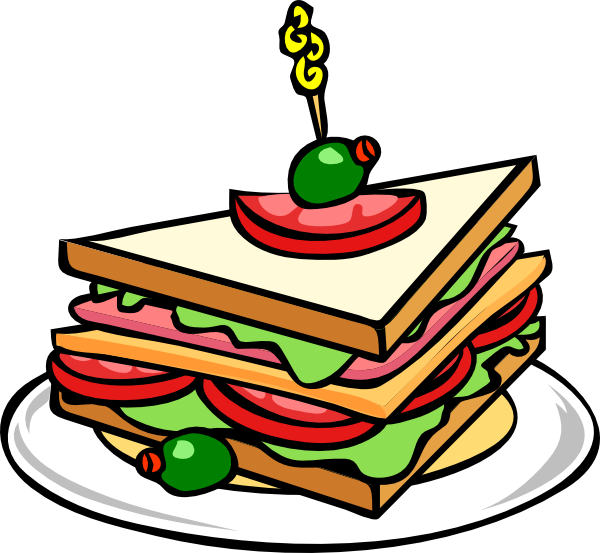 Food Clipart Picnic Food - Sandwich Clip Art (600x553), Png Download
