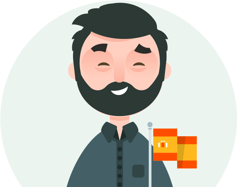 Moustache Clipart Spanish - Cartoon Spaniard (800x700), Png Download