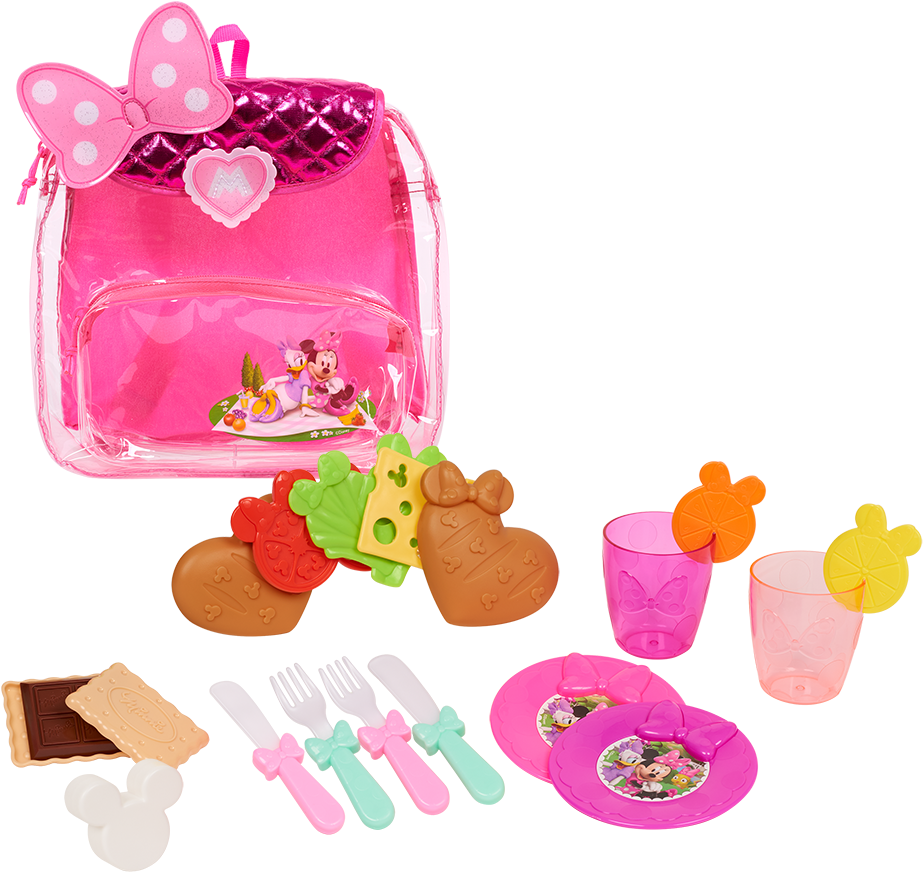 Girls Picnic Set, Backpack Picnic Set, Minnie Tea Set, - Minnie's Happy Helpers Toys (1000x1000), Png Download