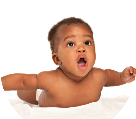 Shocked Kid Png - African American Baby (558x491), Png Download