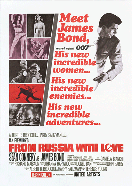 James Bond From Russia With Love Postcard (709x709), Png Download
