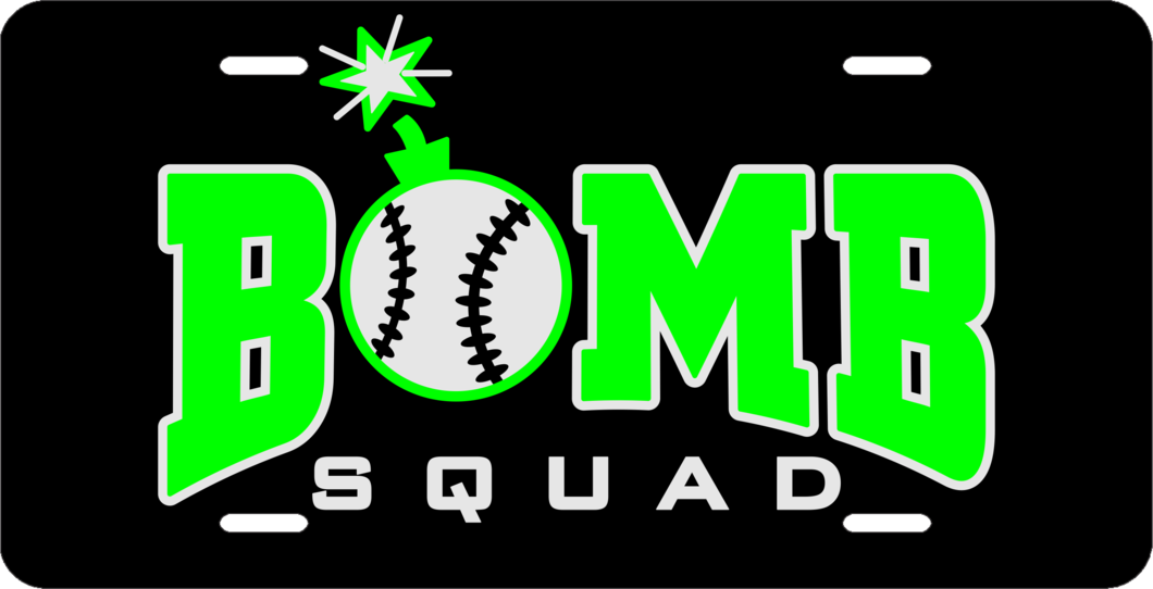 Bomb Squad- Car License Plate - Car (1060x542), Png Download