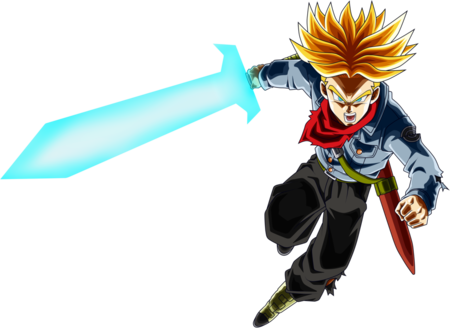 Mirai Trunks 4 Espada Genki By Nekoar-dapyq3y - Royal Super Saiyan Blue (450x334), Png Download