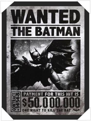 #466 - Batman Poster (500x500), Png Download