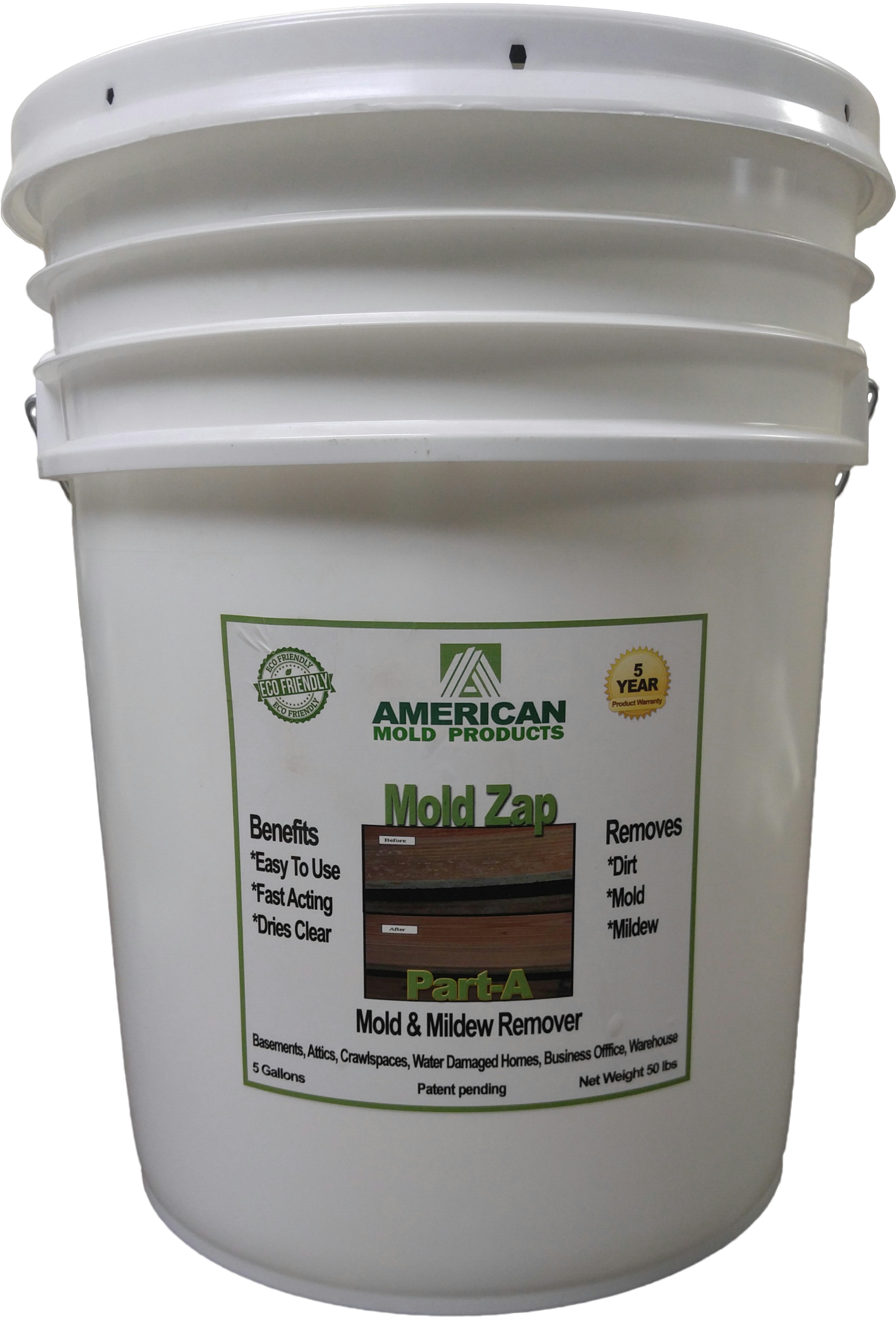 Mold Zap 10 Gallon Mix - Gallon (2089x3064), Png Download