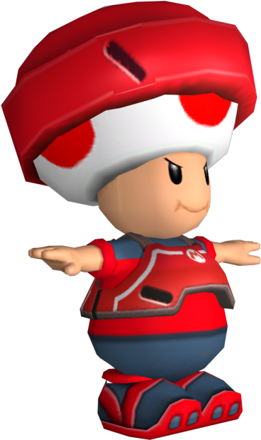 Download Zip Archive - Mario Strikers Charged Toad (750x650), Png Download