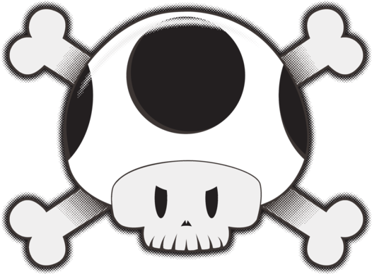 Toad Skull - Skull With Bow Transparent (571x495), Png Download