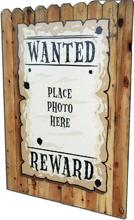 Wanted Wall - Wood (624x887), Png Download