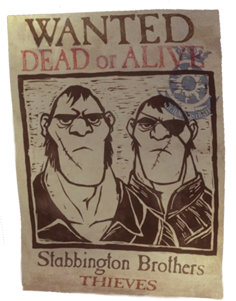 Stabbington Brothers Printable Wanted Poster Form The - Stabbington Brothers Wanted Poster (475x620), Png Download