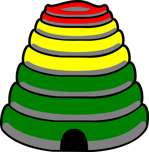 Beehive,hive,honey - Bee Hive Clip Art (500x509), Png Download