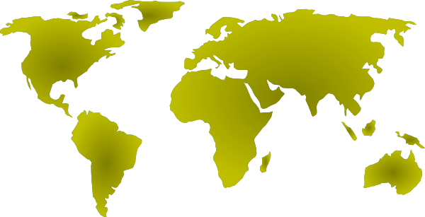 This Free Clipart Png Design Of Continents Clipart (600x307), Png Download