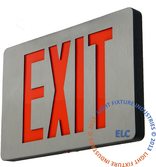 Close Exit Sign, Ultra-thin Cast Aluminum - Slim Exit Led Light (600x600), Png Download