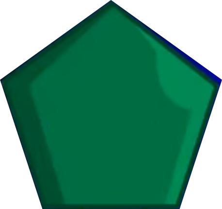 Green Pentagon - Shape Battle Green Pentagon (458x430), Png Download