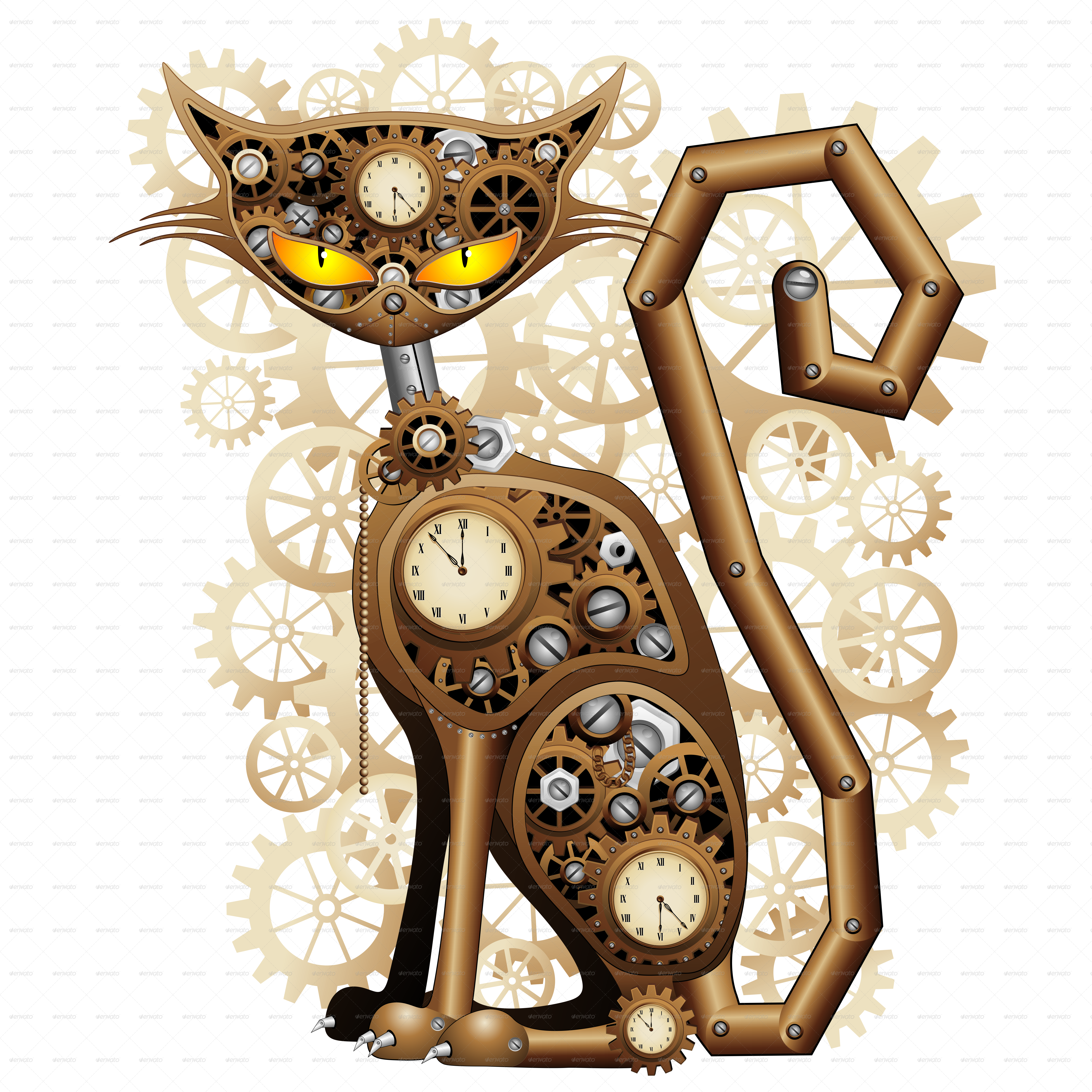 Papermarlo - Steampunk Coloring Book 1 & 2 (5000x5000), Png Download