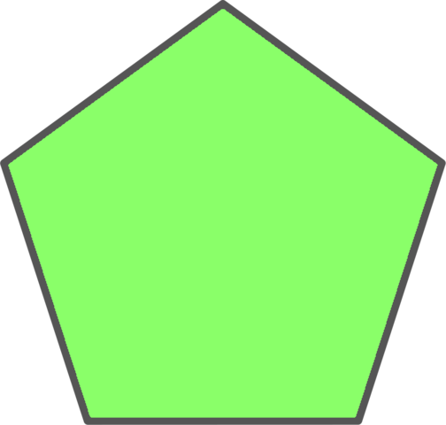 Pentagon Clipart Green - Green Pentagon (504x480), Png Download