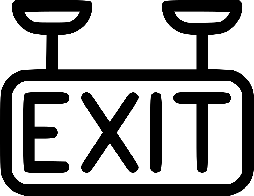 Exit Sign - - Emergency Exit Only Sign Braille (981x758), Png Download