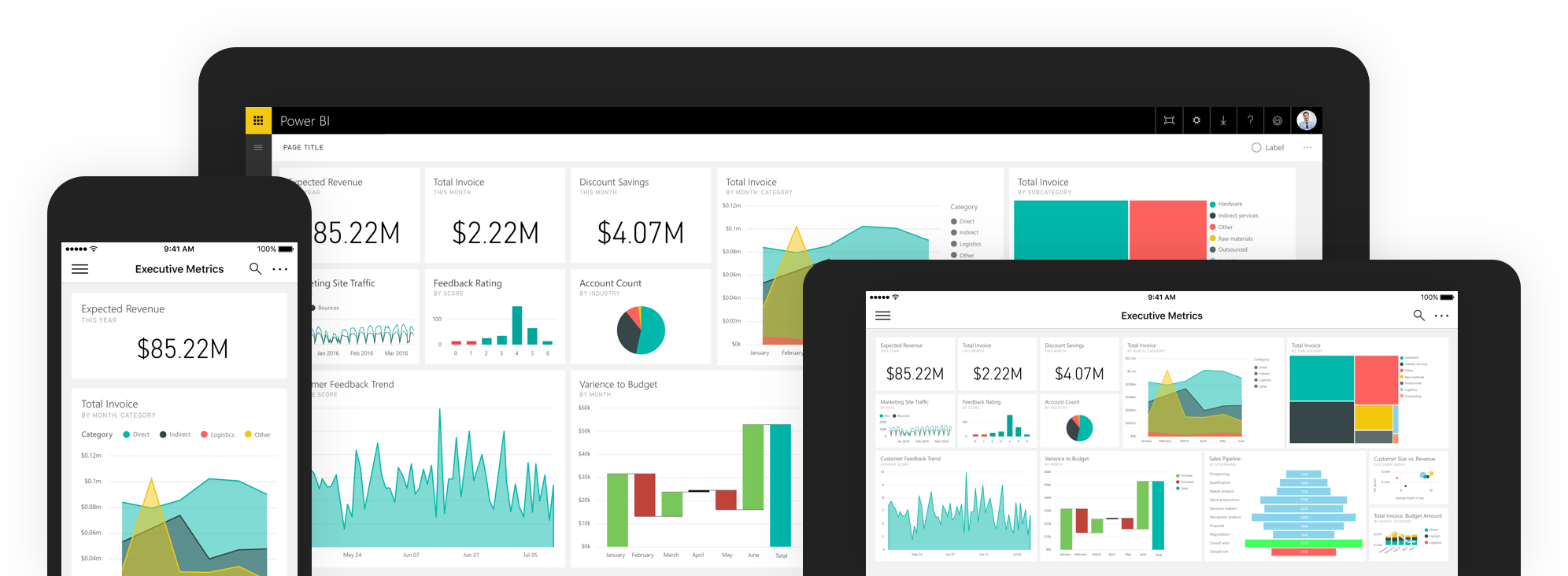 Power Bi - Power Bi Tool (1600x588), Png Download