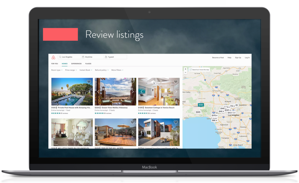 Airbnb Pitch Deck Review Listings - Led-backlit Lcd Display (1000x615), Png Download