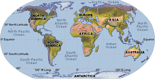 All Bodies Of Water In The World (533x272), Png Download