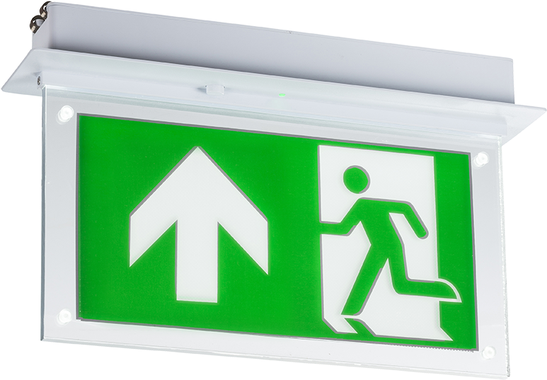 230v 2w Recessed Led Emergency Exit Sign - Led Exit Sign 5w Recessed (909x715), Png Download