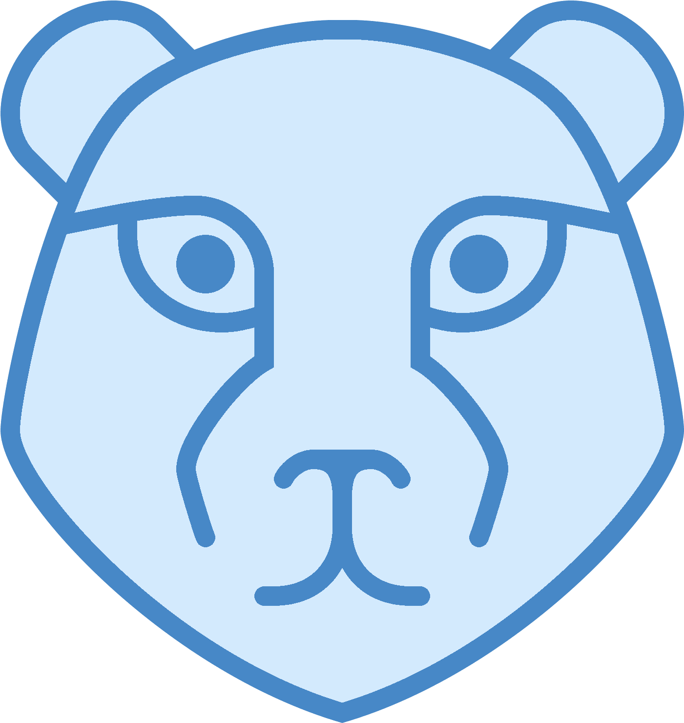 The Shape Of The Face Looks Like A Rounded Pentagon - Leopard Icon (1600x1600), Png Download