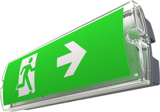 Visor Ss Exit Sign Black - Exit Sign (768x555), Png Download