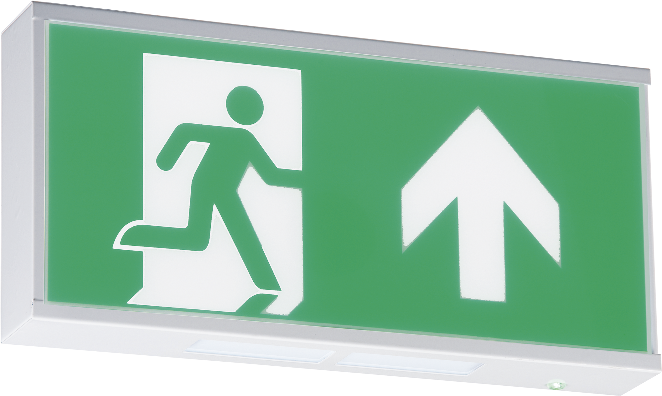 230v Ip20 Wall Mounted Led Emergency Exit Sign Emrun - Exit Sign (2560x2560), Png Download
