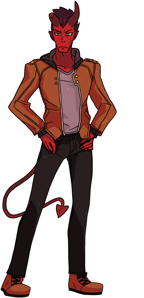 Damien-neutral - Damien Lavey Monster Prom (567x1043), Png Download
