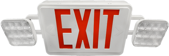 Ecl1 Led Emergency Exit Sign Combo - Exit Sign With Emergency Lighting (630x630), Png Download