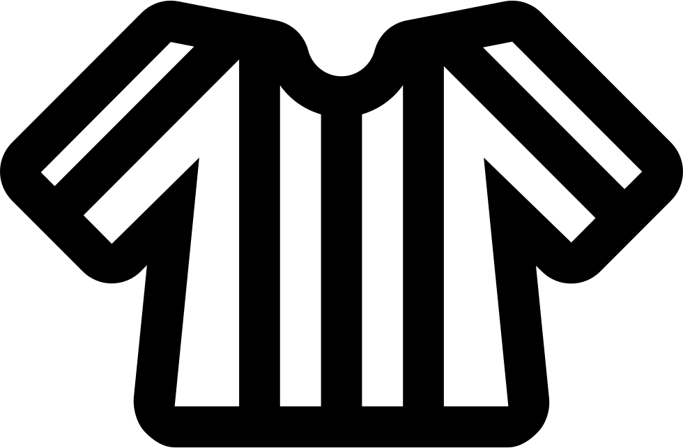 Football Line Referee T-shirt With Stripes Comments (980x642), Png Download