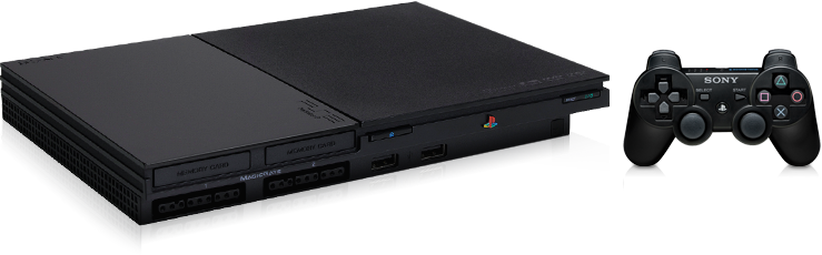 Playstation®2 System - Playstation 2 Slim Png (739x230), Png Download