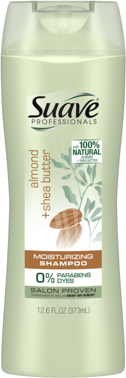 Almond Shea Butter Moisturizing Shampoo - Suave Professionals Bamboo + Aloe Vera Full And Strong (1338x1338), Png Download