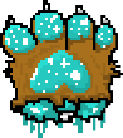 Candy Gore Paw - Pixel Art (640x580), Png Download