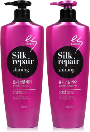 Lg Household & Healthcare Elastin Shampoo - [[lg]] Elastine Silk Repair Shining (380x510), Png Download
