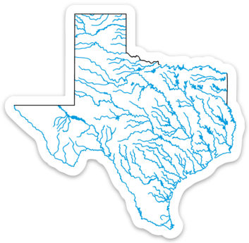 Show Your Love For Texas' Waterways With This - Texas (353x345), Png Download