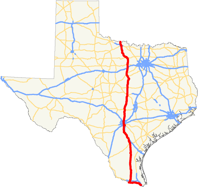 Texas Highway Map (1200x712), Png Download
