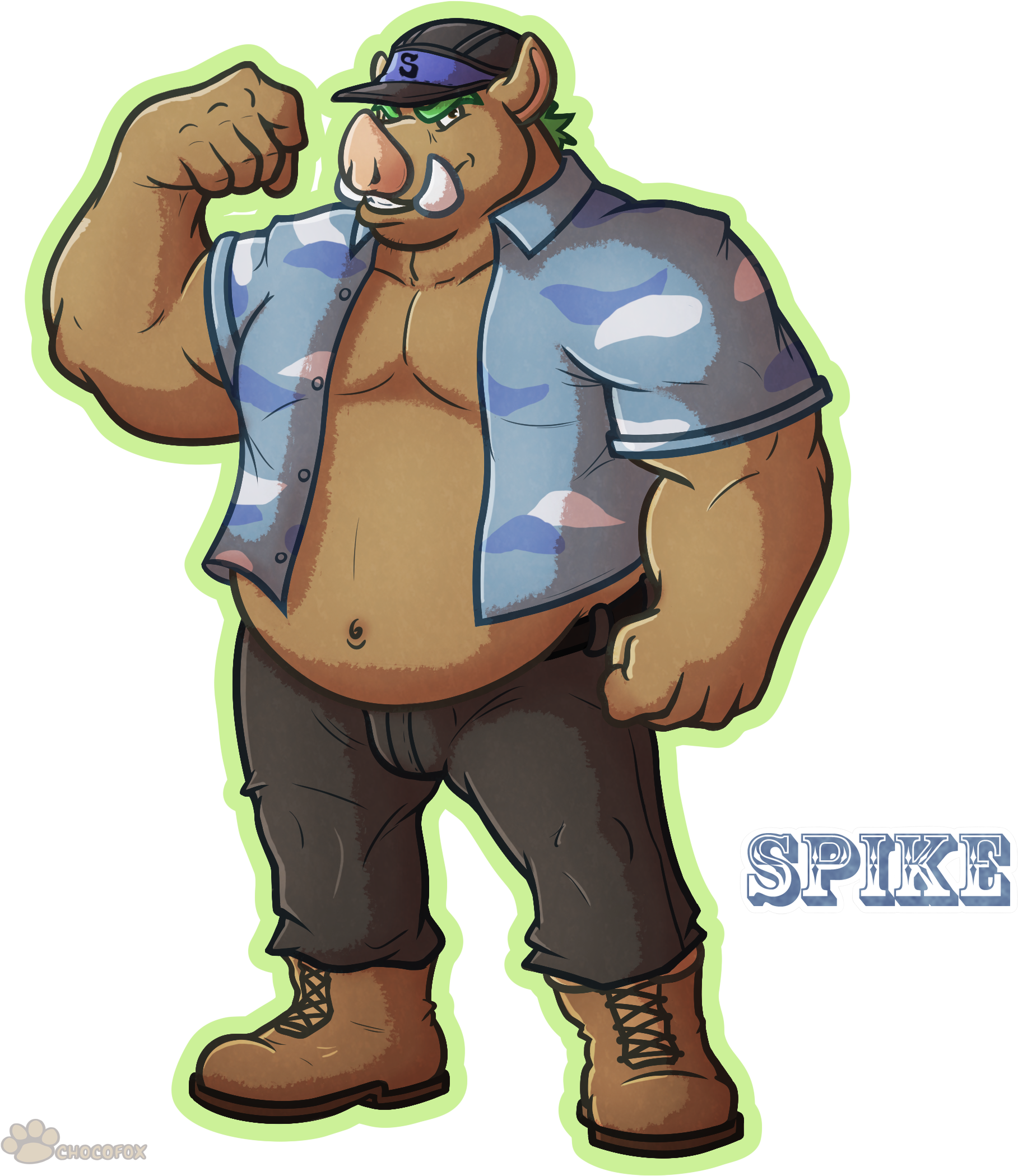 Civil Clothing Captain Spike - Cartoon (2126x2362), Png Download