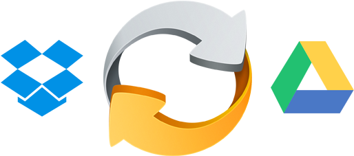 Sync Dropbox And Google Drive - Google Drive Y Dropbox Png Icon (600x300), Png Download