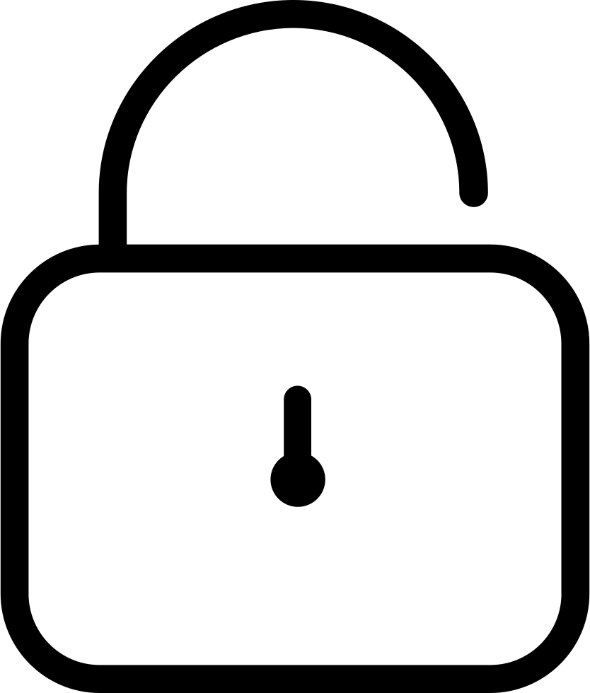Font Lock Comments - Lock Icon Thin Png (834x980), Png Download