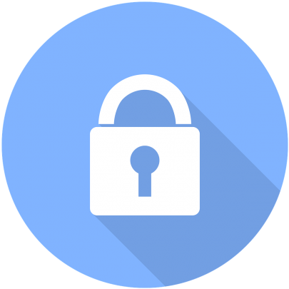 Cyber Icon,lock Image,padlock,flat - Facebook Messenger Round Icon (500x500), Png Download