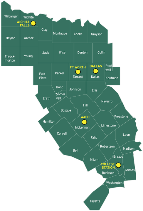 Prairies And Pineywoods East Tournament Map - East Texas Piney Woods Map (593x768), Png Download